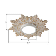 Carregar imagem no visualizador da galeria, 22 Inch White Modern Sunburst Flush Mount LED Lighting