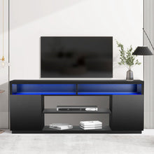Load image into Gallery viewer, Modern 68 Inch TV Stand Media Console with LED Lights for Living Room