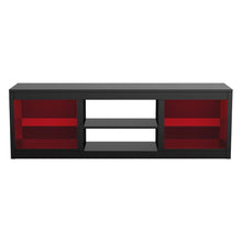Carregar imagem no visualizador da galeria, 66" Modern LED TV Stand Entertainment Center with Glass Shelves for Living Room