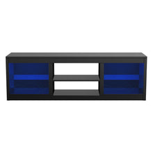 Carregar imagem no visualizador da galeria, 66" Modern LED TV Stand Entertainment Center with Glass Shelves for Living Room