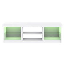 Load image into Gallery viewer, Modern 66" LED TV Stand with 23" Electric Fireplace for Living Room