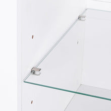 Carregar imagem no visualizador da galeria, 66" Modern LED TV Stand Entertainment Center with Glass Shelves for Living Room