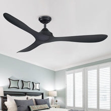 Carregar imagem no visualizador da galeria, 56" Modern DC Motor Downrod Mount Reversible Ceiling Fan with Remote Control