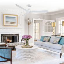 Carregar imagem no visualizador da galeria, 56" Modern DC Motor Downrod Mount Reversible Ceiling Fan with Remote Control