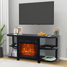 Load image into Gallery viewer, Decorative Modern 48" TV Stand with 18" Insert Electric Fireplace