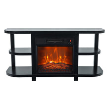 Load image into Gallery viewer, Decorative Modern 48" TV Stand with 18" Insert Electric Fireplace
