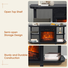 Load image into Gallery viewer, Decorative Modern 48" TV Stand with 18" Insert Electric Fireplace