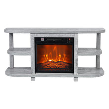 Load image into Gallery viewer, Decorative Modern 48" TV Stand with 18" Insert Electric Fireplace