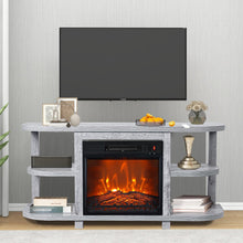Load image into Gallery viewer, Decorative Modern 48" TV Stand with 18" Insert Electric Fireplace