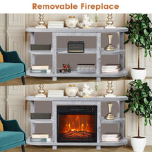 Load image into Gallery viewer, Decorative Modern 48" TV Stand with 18" Insert Electric Fireplace