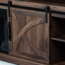 Carregar imagem no visualizador da galeria, 68" Farmhouse TV Stand with 23" Insert Opening Electric Fireplace