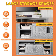 Carregar imagem no visualizador da galeria, 68" Farmhouse TV Stand with 23" Insert Opening Electric Fireplace