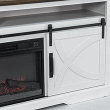 Carregar imagem no visualizador da galeria, 68" Farmhouse TV Stand with 23" Insert Opening Electric Fireplace