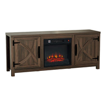 Carregar imagem no visualizador da galeria, 58" Farmhouse TV Stand with 18" Insert Electric Fireplace for Living Room