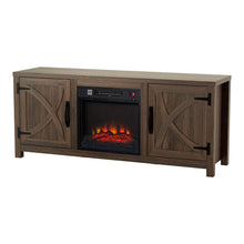 Carregar imagem no visualizador da galeria, 58" Farmhouse TV Stand with 18" Insert Electric Fireplace for Living Room