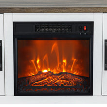 Carregar imagem no visualizador da galeria, 58" Farmhouse TV Stand with 18" Insert Electric Fireplace for Living Room