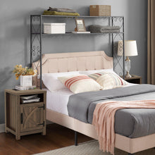 Carregar imagem no visualizador da galeria, 18" Solid Wood Farmhouse Nightstand for Bedroom in Brown or Grey or White