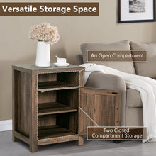 Carregar imagem no visualizador da galeria, 18" Solid Wood Farmhouse Nightstand for Bedroom in Brown or Grey or White