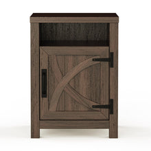 Carregar imagem no visualizador da galeria, 18" Solid Wood Farmhouse Nightstand for Bedroom in Brown or Grey or White