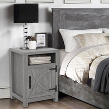 Carregar imagem no visualizador da galeria, 18" Solid Wood Farmhouse Nightstand for Bedroom in Brown or Grey or White