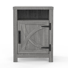 Carregar imagem no visualizador da galeria, 18" Solid Wood Farmhouse Nightstand for Bedroom in Brown or Grey or White