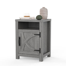 Carregar imagem no visualizador da galeria, 18" Solid Wood Farmhouse Nightstand for Bedroom in Brown or Grey or White