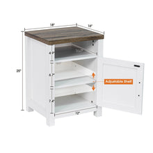 Carregar imagem no visualizador da galeria, 18" Solid Wood Farmhouse Nightstand for Bedroom in Brown or Grey or White