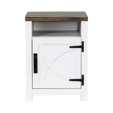 Carregar imagem no visualizador da galeria, 18" Solid Wood Farmhouse Nightstand for Bedroom in Brown or Grey or White