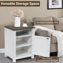 Carregar imagem no visualizador da galeria, 18" Solid Wood Farmhouse Nightstand for Bedroom in Brown or Grey or White