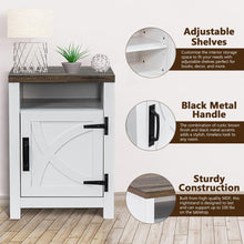 Carregar imagem no visualizador da galeria, 18" Solid Wood Farmhouse Nightstand for Bedroom in Brown or Grey or White