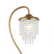 Carregar imagem no visualizador da galeria, 1-Light Golden Floor Lamp with Crystal Shade