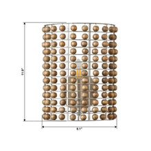 Carregar imagem no visualizador da galeria, 1-Light Modern Wooden Beads Wall Sconce Lighting