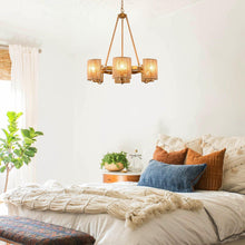 Carregar imagem no visualizador da galeria, 6-Light Farmhouse Bedroom Island Pendant Lighting