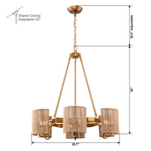 Carregar imagem no visualizador da galeria, 6-Light Farmhouse Bedroom Island Pendant Lighting