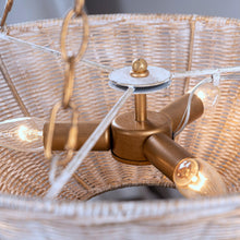 Carregar imagem no visualizador da galeria, Farmhouse 3-Light Rattan Island Pendant Lighting in Bowl Shape
