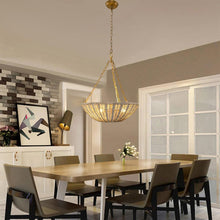 Carregar imagem no visualizador da galeria, Farmhouse 3-Light Rattan Island Pendant Lighting in Bowl Shape