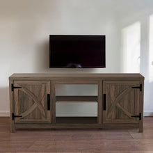 Carregar imagem no visualizador da galeria, Farmhouse TV Stand for 58 Inch TV Storage Cabinet for Living Room