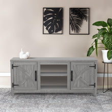 Carregar imagem no visualizador da galeria, Farmhouse TV Stand for 58 Inch TV Storage Cabinet for Living Room