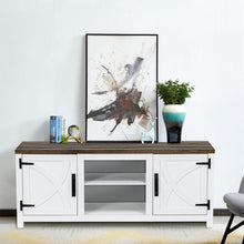 Carregar imagem no visualizador da galeria, Farmhouse TV Stand for 58 Inch TV Storage Cabinet for Living Room