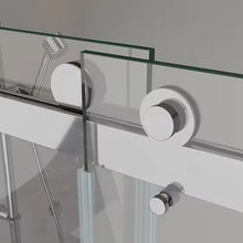 Load image into Gallery viewer, 60''W X 76'' H Double Sliding Frameless Shower Door with Clear Glass