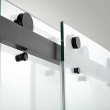 Load image into Gallery viewer, 60''W X 76'' H Double Sliding Frameless Shower Door with Clear Glass