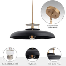 Load image into Gallery viewer, Beacon 1-Light Modern Gold & Black Island Pendant Light