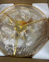 Carregar imagem no visualizador da galeria, AHOCI Modern Crystal Chandelier, Luxury Gold Crystal Hanging Ceiling Light Contemporary Large Raindrop Pendant Chandelier for Living Room Dining Room