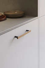 Load image into Gallery viewer, Black and Oak Wood "Bis" Cabinet Knob and Drawer Handle