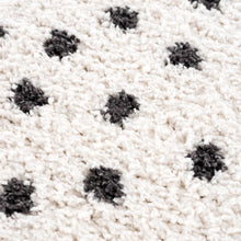 Cargar imagen en el visor de la galería, Chaia Dotted Black & White Plush Rug