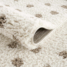 Cargar imagen en el visor de la galería, Chaia Dotted Cream & Brown Plush Rug