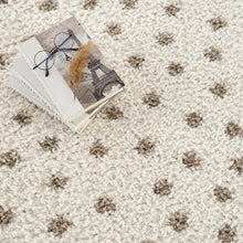 Cargar imagen en el visor de la galería, Chaia Dotted Cream & Brown Plush Rug