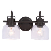 Carregar imagem no visualizador da galeria, Brighton 2-Light Dark Bronze Dimmable Bathroom Vanity Light