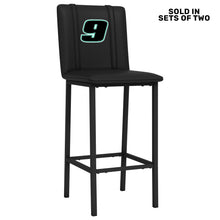 Load image into Gallery viewer, Bar Stool 500 with Chase Elliott #9 Black Logo Set of 2