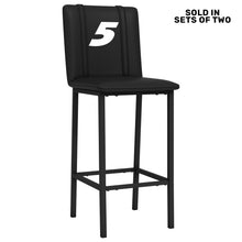 Load image into Gallery viewer, Bar Stool 500 with Kyle Larson #5 White Logo Set of 2